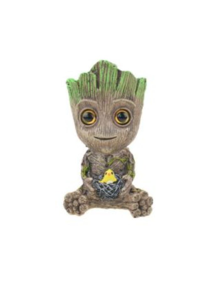 زينة حوض السمك على شكل غروت مع فقاعات هواء، رجل الشجرة مع حجر فقاعات الهواء لحوض السمك، أشغال يدوية من الراتنج لمضخة الأكسجين، زينة - Image 5